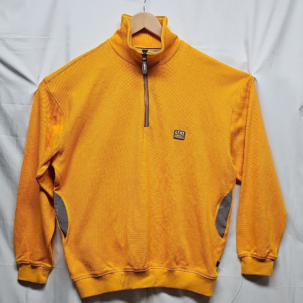 Mustard Yellow Men's Zip-Up Sweater